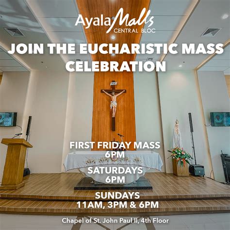 mass schedule ayala central bloc|Attend Eucharistic Mass .